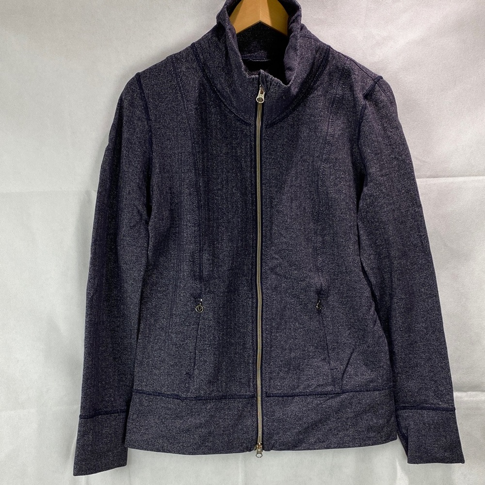 Lululemon Daily Yoga Jacket Herringbone Blue/ Purple Size 10
